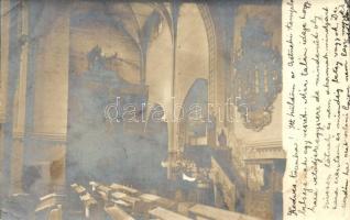 1904 Csetnek, Stítnik; Evangélikus templom belső / church interior - 2 db fotólap / 2 photo postcards