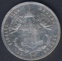 1869GyF 1Ft Ag T:2-/3 fny (eldolgozva)