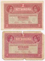 1917. 2K (2x) mindkettő sorozatszám "7000" felett T:III,IV
Adamo K6