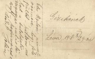 1918 Léva, Levice; hölgy magyar népviseletben / Hungarian folklore, traditional costume. photo