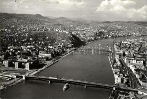 Budapest - 7 db modern légifelvétel képeslap / 7 modern aerial view postcards