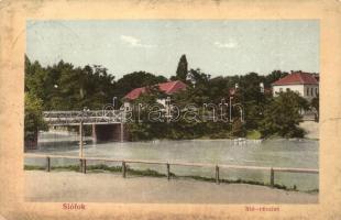 Siófok, Sió folyó, híd. Sámuel Adolf kiadása (r)