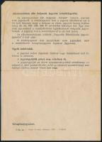 1953 Mit kell tudni a jegyzésgyűjtőnek,(békekölcsön), Bp. Állami Nyomda, hajtásnyommal, 2 p