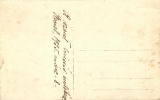 Kecel - 2 db fotó képeslap: leventék csoportképe, szent misszió