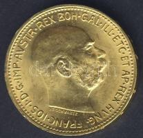 Ausztria 1915. 20K Au 6,775g T:2+
