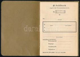 Német SS zsoldkönyv, replika, üres, jó állapotban