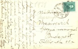 1934 Lepsény, nyaraló, villa, fürdőzők a medencében. photo