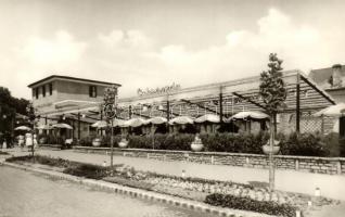 Siófok - 5 db modern városképes lap: Bányász üdülő étterem, Utasellátó, Balaton cukrászda, Motel étt...