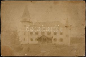cca 1900 Magaslak, Zichy-kastély, 2 db kartonra kasírozott fotó, sérült, foltos, 23x39 és 26x40 cm /...