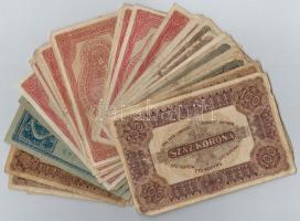 46db-os vegyes magyar korona bankjegy tétel T:III,III-