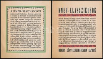 2 db Kner nyomtatvány: Kner-kiadványok, Kner-klaszikusok, 12x10 cm