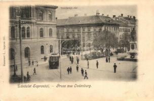 Sopron, Széchenyi tér, villamos. Kummert L. 231. (EK)