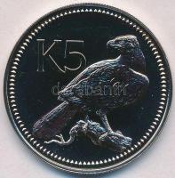 Pápua Új-Guinea 1975. 5K Cu-Ni "Dzsungelsas" T:1- Papua New Guinea 1975. 5 Kina Cu-Ni "New Guinea eagle" C:AU Krause KM#7