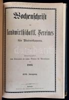 1872-1883 Wochenschrift für Landwirtschaft, Industrie & Handel. VI., XII. évf.+Wochenschrift des...