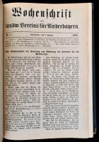 1872-1883 Wochenschrift für Landwirtschaft, Industrie & Handel. VI., XII. évf.+Wochenschrift des...