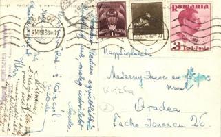 1936 Krizba, Krebsbach, Crizbav; Közép utca, templom / street view, church. Keresztes photo