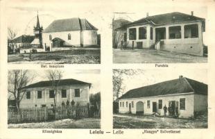 Lele, Lelei (Hadad, Hodod); Református templom, Parókia, Községháza, Hangya fogyasztási szövetkezet üzlete. Barth Foto / church, parsonage, town hall, cooperative shop (EK)