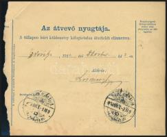 1912 Szállítólevél 60f bérmentesítéssel "SZEPESREMETE" - Szinérváralja