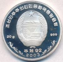 Észak-Korea 2003. 5W Ag "Szirti sas" T:PP 
North Korea 2003. 5 Won Ag "Golden eagle&...