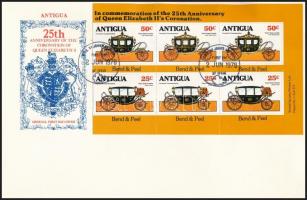 Hintók bélyegfüzetlapok 2 db FDC-n, Carriages stamp-booklet sheet on 2 FDC