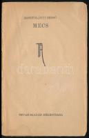 Kosztolányi Dezső: Mécs. Tevan-könyvtár 34-35. Békéscsaba, 1916, Tevan-kiadás. Kiadói papírkötés, ki...