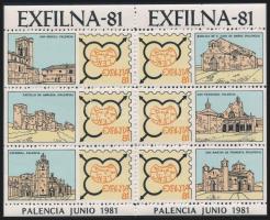 1981 Exfilna bélyegkiállítás levélzáró kisív