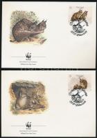 WWF Lynx set 4 FDC WWF: Hiúz sor 4 db FDC-n