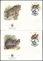 WWF Lynx set 4 FDC WWF: Hiúz sor 4 db FDC-n