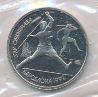 Szovjetunió 1991. 1R Cu-Ni "Javelin Throwres" bontatlan csomagolásban T:PP  Soviet Union 1991. 1 Rouble Cu-Ni "Gerelyhajító" in unopened package C:PP Krause Y#290