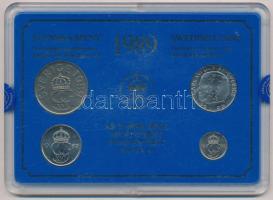 Svédország 1989. 10ö-5K (4xklf) forgalmi szett műanyag tokban T:1  Sweden 1989. 10 Öre - 5 Kronor (4xdiff) coin set in plastic case C:UNC