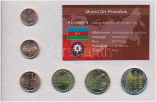 Azerbajdzsán 2006. 1q-50q (6xklf) Quest for Freedom sorozat, forgalmi sor műanyag díszcsomagolásban T:BU Azerbaijan 2006. 1 Qapik - 50 Qapik (6xdiff) Quest for Freedom series, coin set in plastic case C:BU