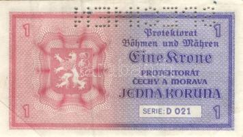 Cseh-Morva Protektorátus/német megszállás 1944. 1K, 5K, 20K "SPECIMEN" lyukasztással T:I,I...