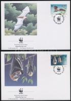 WWF: Repülőkutya sor 4 db FDC-n WWF Bats set 4 FDC