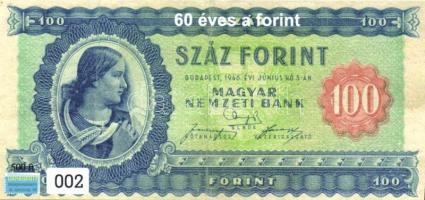 2006. 60 éves a forint, 2 oldalt nyomott, sorszámozott emlékív garniúra