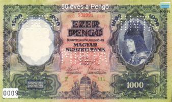 2006. 80 éves a Pengő, 2 oldalt nyomott, sorszámozott emlékív garniúra