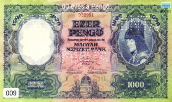 2006. 80 éves a Pengő, 2 oldalt nyomott, sorszámozott emlékív garniúra