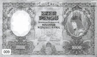 2006. 80 éves a Pengő, 2 oldalt nyomott, sorszámozott emlékív garniúra
