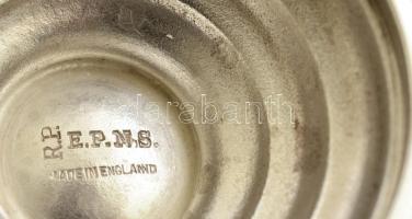 Jelzett angol ezüstözött alpakka cukorszóró, m:13 cm