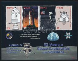 50 éves az űrkutatás kisív, Space Research mini sheet