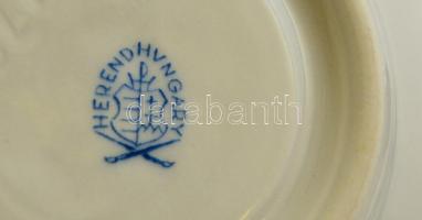 Herendi csészealjak (Rothschild, Eton), 3 db, kézzel festett, jelzett, hibátlan, d: 11 cm