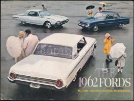 1962 The 1962 Fords, Falcons, Galaxies, Wagons, Thunderbirds, angol nyelvű autó prospektus/ 1962 Brochure of the 1962 Fords, in English language,