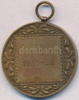 1938. "MLSZ (Magyar Labdarúgó Szövetség" Br versenyérem, hátoldalon "III. 1937-1938&q...