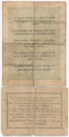 1848. 2Ft "Kossuth bankó" + 1849. 30kr "Kossuth Bankó" T:III- ly., szakadások