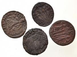 Római Birodalom 4db-os vegyes rézpénz tétel a Kr. u. IV. századból T:2-,3 Roman Empire 4pcs of various copper coins from the 4th century AD C:VF,F