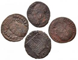 Római Birodalom 4db-os vegyes rézpénz tétel a Kr. u. IV. századból T:2-,3
Roman Empire 4pcs of vari...