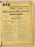 1941 Automobiltechnische Zeitschrift 44. évf. Stuttgart, Franckhsche Verlag, 638 p. Átkötött egészvászon-kötés, megviselt állapotban, foltos, ceruzás aláhúzásokkal, intézményi bélyegzővel, német nyelven.