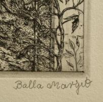 Balla Margit (1947-): Az alvajáró magánya III. Rézkarc, papír, jelzett, 21×14 cm