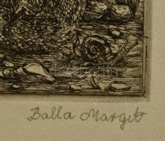 Balla Margit (1947-): Az alvajáró magánya II. Rézkarc, papír, jelzett, 21×14 cm
