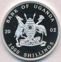 Uganda 2002. 1000Sh ezüstözött Br "Tengeri teknős" multicolor T:PP fo.
Uganda 2002. 1000 ...