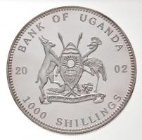 Uganda 2002. 1000Sh ezüstözött Br "Delfinek" multicolor T:PP fo.
Uganda 2002. 1000 Shilli...